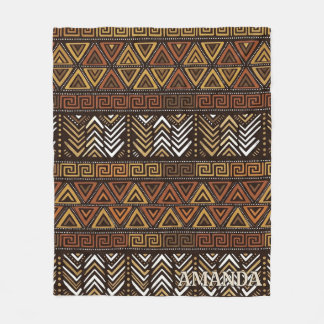 Custom Tribal Boho Pattern Fleece Blanket