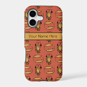 Custom Tribal Egyptian Fish Crocodile Red Yellow