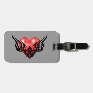 Custom Tribal Heart Luggage Tag