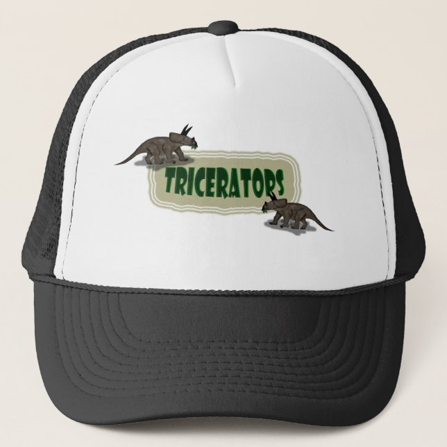 Custom Triceratops dinosaur Trucker Hat (Front)