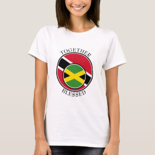 Custom TRINIDAD JAMAICA Flag T-Shirt