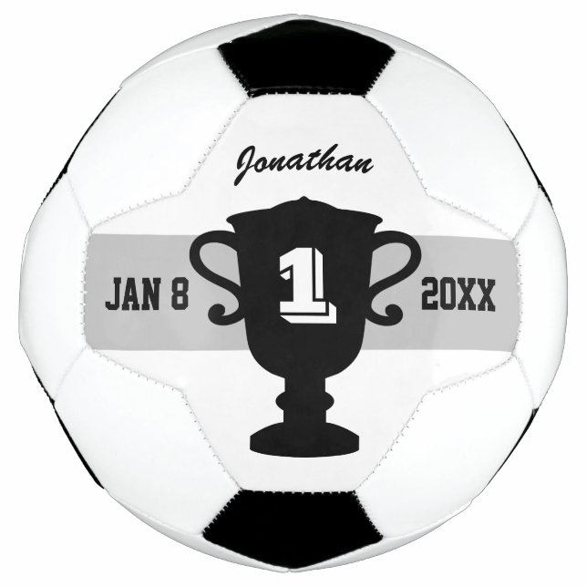 Custom trophy cup soccer ball gift for kids (Front)