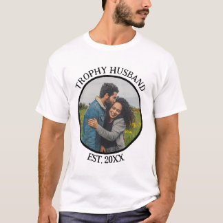 Custom Trophy Husband Valentines Day Photo T-Shirt