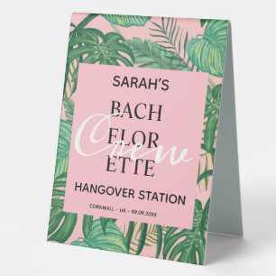 Custom Tropical Bachelorette Hangover Station