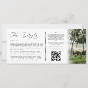 Custom Tropical Destination Boarding Pass Wedding Invitation