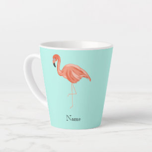 Custom Tropical Flamingo Latte Mug