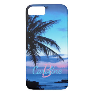 Custom Tropical Island Beach Ocean Sunset Photo Case-Mate iPhone Case