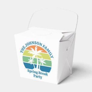 Custom Tropical Island Party Palm Trees Fortune Favour Box