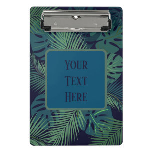 Custom Tropical Jungle – Dark Leaf design Mini Clipboard