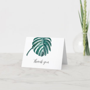 Custom Tropical Palm Painting Thank You Card