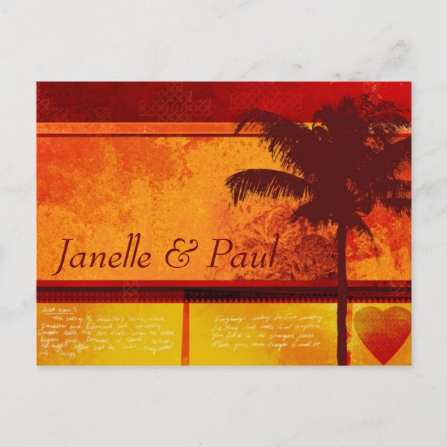Custom Tropical Palm Tree Cards (Front)