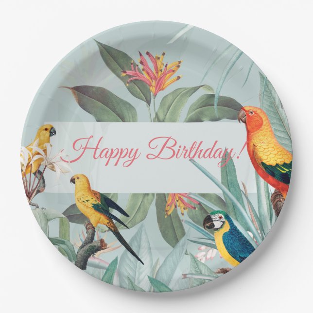 Custom Tropical Paper Plate (Front)