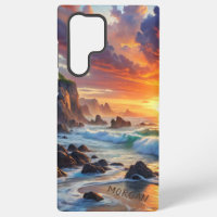 Custom Tropical Sunset Cliffs – Vibrant Coastal 