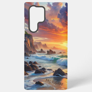 Custom Tropical Sunset Cliffs – Vibrant Coastal  Samsung Galaxy Case