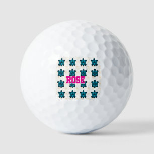 Custom Tropical Turtle Floral Pattern Seamless  Golf Balls