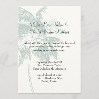 Custom Tropical Wedding Invitation