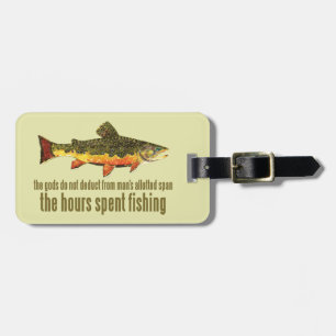 Custom Trout Fishing Luggage Tag