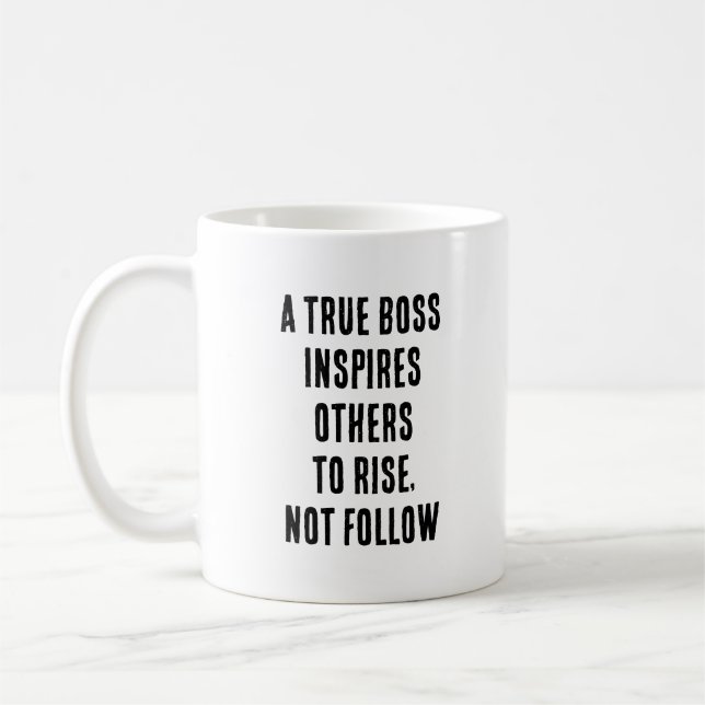 Custom True Boss Coffee Mug (Left)