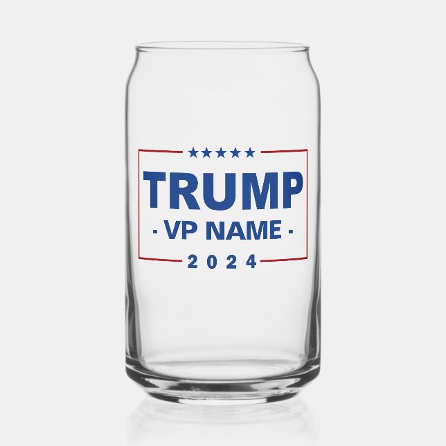 Custom Trump Vice President 2024 Can Glass (Front)
