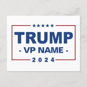 Custom Trump Vice President 2024 Holiday Postcard