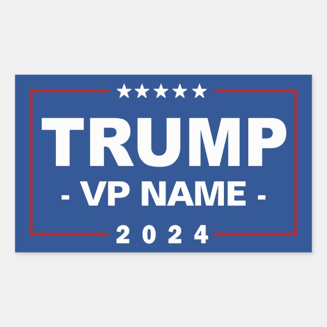 Custom Trump Vice President 2024 Rectangular Sticker (Front)
