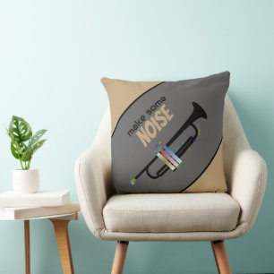 Custom Trumpet Throw Pillow