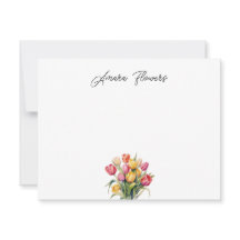 Custom Tulip Note Card