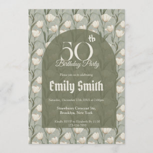 Custom Tulip Petal Birthday Celebration Invitation