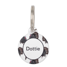 Custom Turkeys - White Pet ID Tag