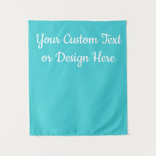 Custom Turquoise Banner Personalised Bridal Shower Tapestry (Front)