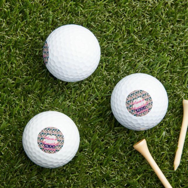 Custom turtle pattern  golf balls (Insitu Grass)