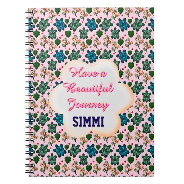 Custom turtle pattern  notebook (Front)