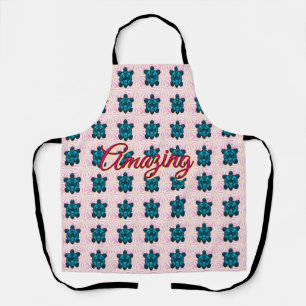 Custom turtle pattern Sherpa Blanket Apron