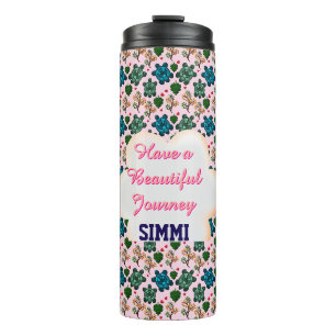Custom turtle pattern thermal tumbler
