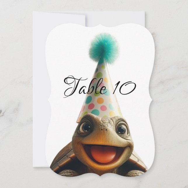 Custom Turtle Table Place Cards,  (Front)