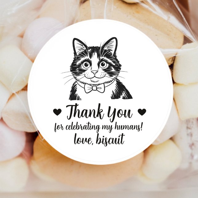 Custom Tuxedo Cat Wedding Favour Stickers (Creator Uploaded)