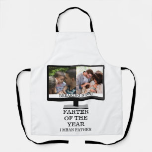 Custom TV farter of the year funny dad 2 photo Apron
