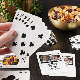 Custom TV farter of the year funny dad 2 photo Playing Cards