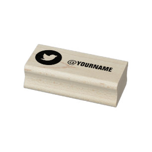 Custom Twitter Name, Follow me on Twitter Rubber Stamp