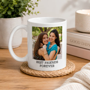 Custom Two Best Friends Forever Photo Coffee Mug