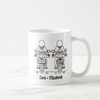 Custom Two Brides Biker Motorcycle Wedding