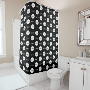 Custom Two Logo Step and Repeat Business Company Shower Curtain