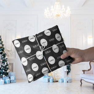 Custom Two Logo Step and Repeat Business Company Tissue Paper