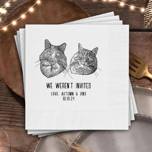 Custom Two Pet Cocktail Napkins Wedding