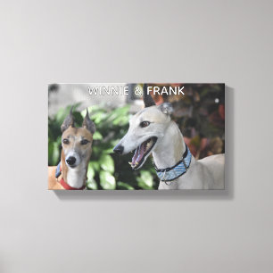 Custom Two Pet Portrait   PRINTABLE Personalised A Canvas Print