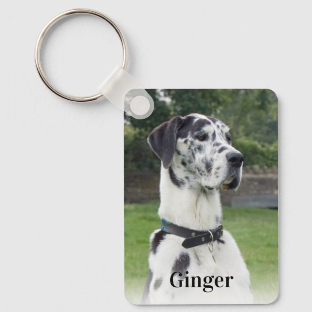 Custom Two Photo and Text Double Sided Key Ring (Front)