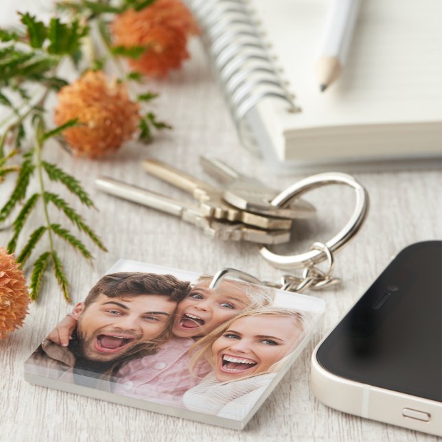 Custom Two Photo Double Sided Acrylic Key Ring (Front Right)