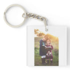 Custom Two Photo Double Sided Acrylic Keychain