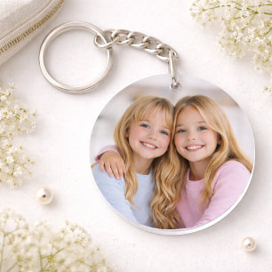 Custom Two Photo Double Sided Acrylic Keychain