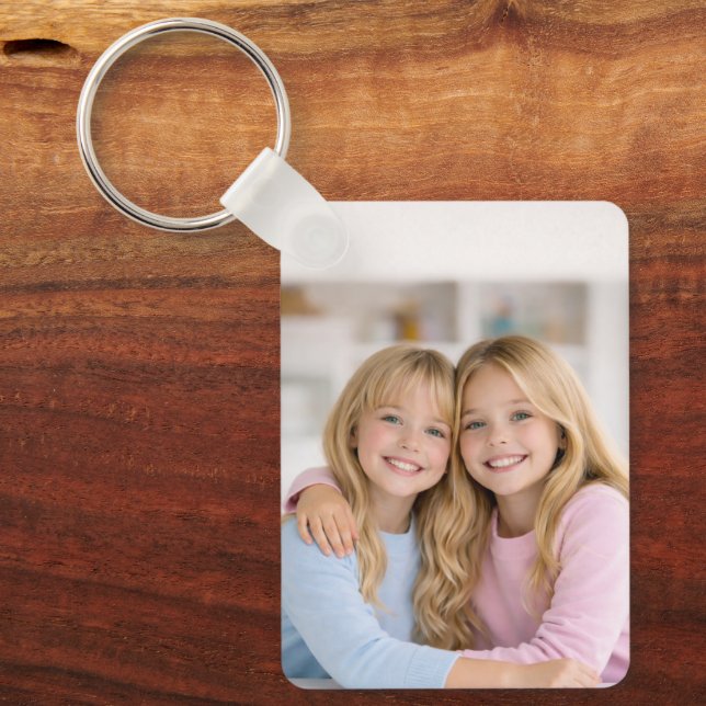 Custom Two Photo Double Sided Aluminium Key Ring (Front)